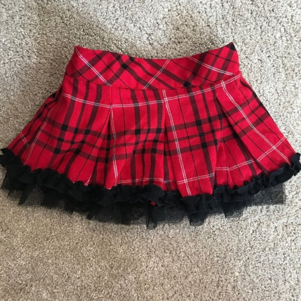 🍓Holiday Plaid Tartan Tulle Skirt